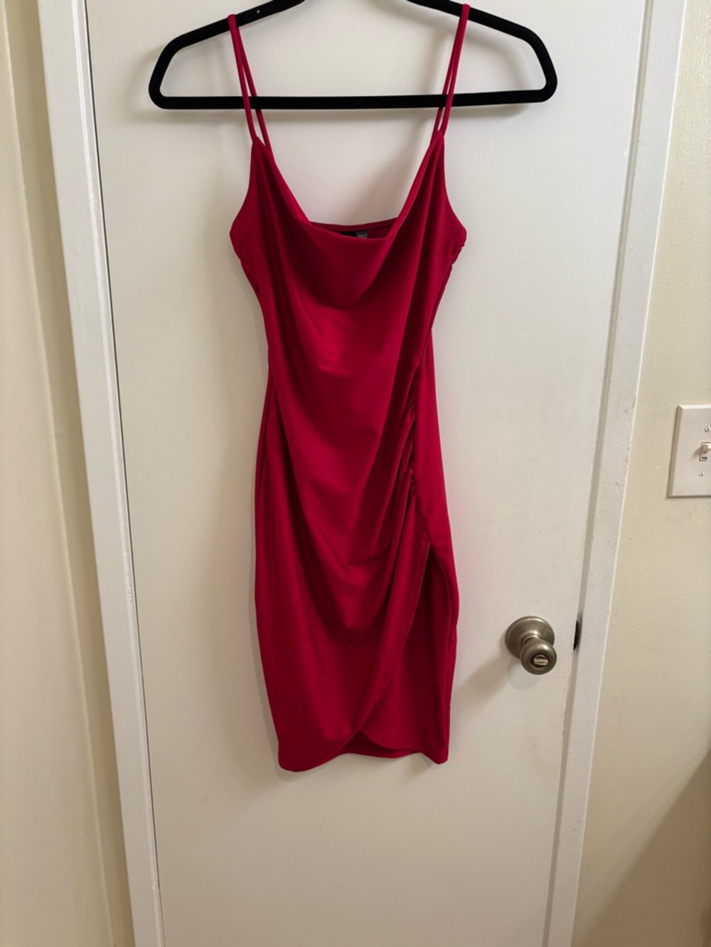 Windsor Magenta Cowl Neck Midi Slip Dress